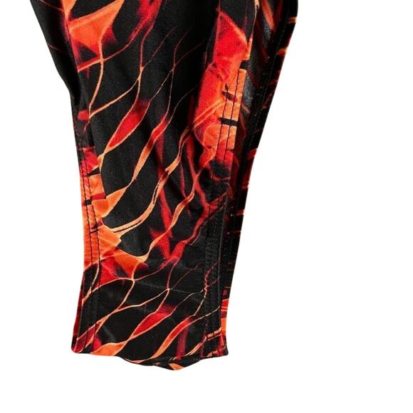 Speedo One Piece Swimsuit Style 719854 Black Orange Size 32/8 - Picture 3 of 7